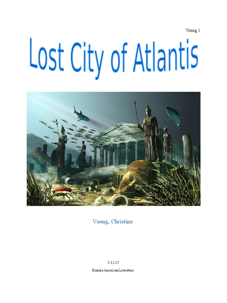 Реферат: Atlantis Essay Research Paper Atlantis The Lost